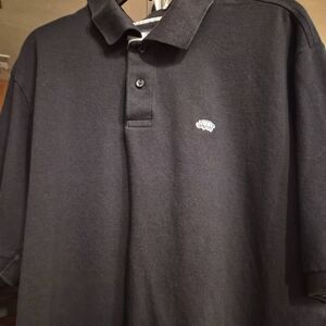 Ecko Unlimited Black Short-sleeved Polo Shirt: Lg: Preppy Dad-chic Weekendwear